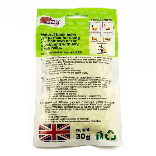 Воздушное пенотесто Fluoro PUFFI Grizzly baits (Ананас) 30g