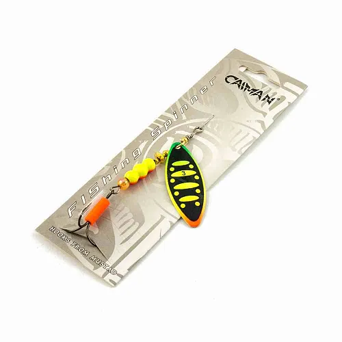 Блесна вращающаяся Caiman Longy Caterpillar 10гр #3 цвет CA53 (5шт в упак.)