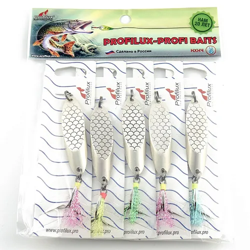 Блесна кастмастер Profilux (28 гр.) цвет 04-м серебро чешуя матовое