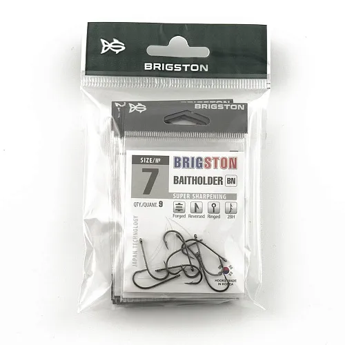Крючок Brigston Baitholder 2BH № 7 ( уп. 9 шт.)