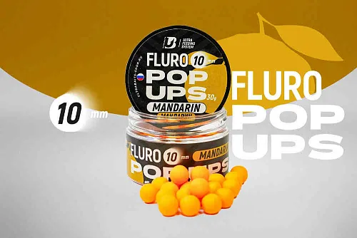 Бойлы плавающие UltraBaits "Fluro Pop-up" 10 мм Мандарин 30гр
