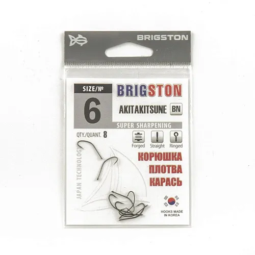 Крючок Brigston Akitakitsune BN №6 (8шт в упак)