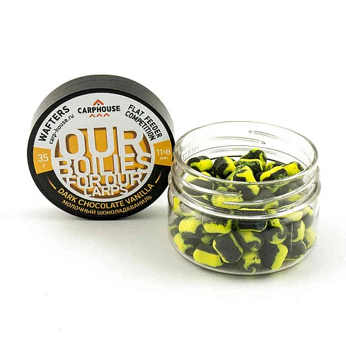 Бойлы Carp House Wafters дамбелс 11*8 мм Молочный шоколад-ваниль