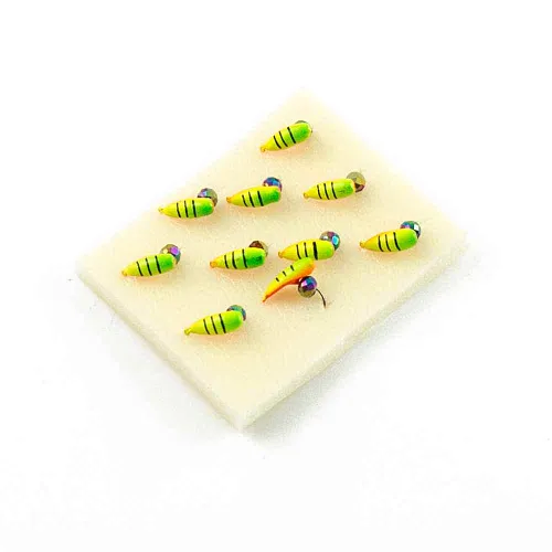 Мормышка вольфрамовая Мастив Хрень 4 художественный(зел), гр шарик 1,4гр (хамелеон)