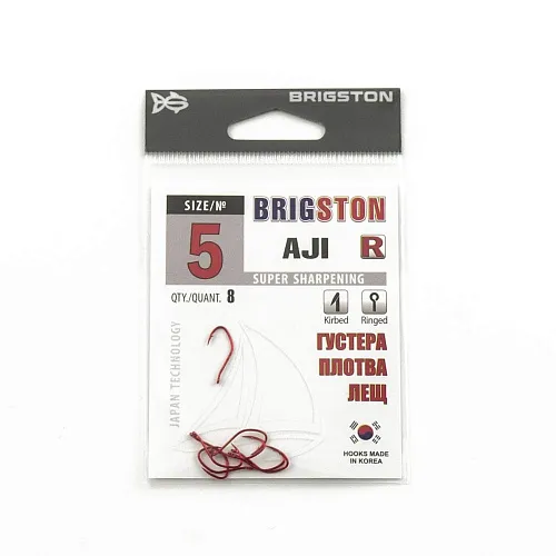 Крючок Brigston AJi Red № 5 ( уп. 8 шт.)