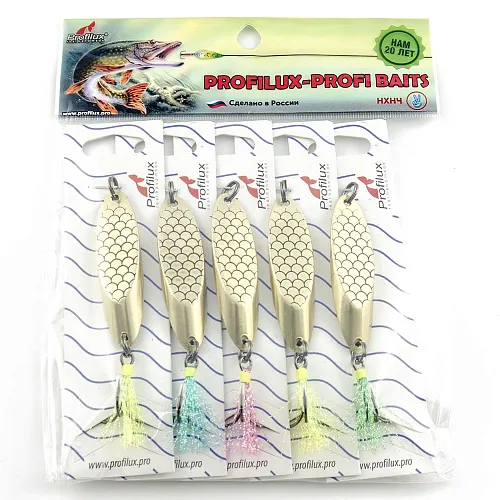 Блесна кастмастер Profilux (28 гр.) цвет 05 латунь чешуя