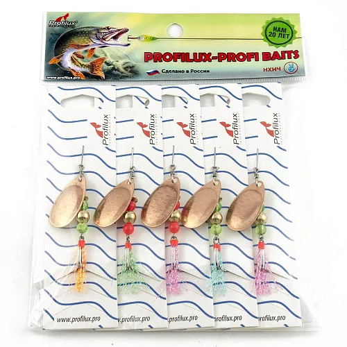 Блесна вращающаяся Profilux Френч 3 (6гр) цв. 06 медь чешуя (5 шт в упак.)