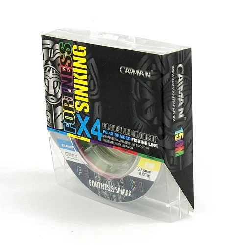 Шнур Caiman Fortness sinking 4PE 0,14 мм150 м multicolor 225520
