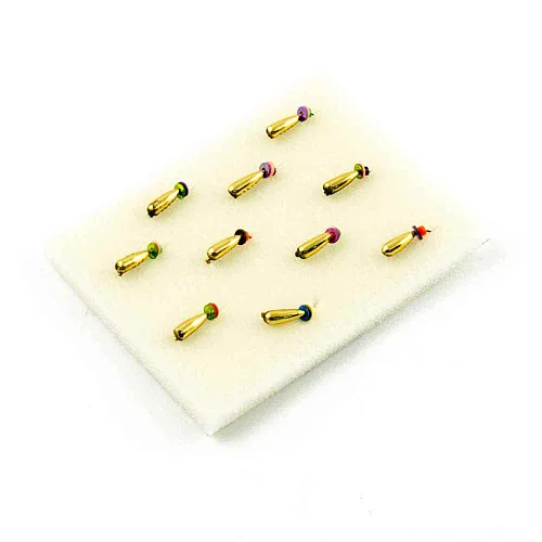 Мормышка вольфрамовая Мастив Опарыш 2,5 петля золото+черный, пайетка, 0,4гр