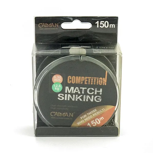 Леска Caiman Competition match sinking 150м 0.30мм черная 