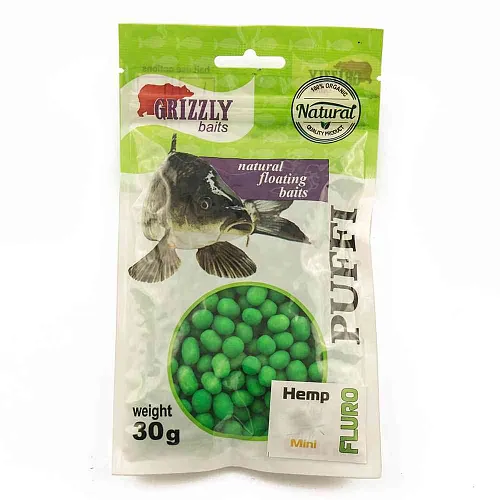 Воздушное пенотесто Fluoro PUFFI Grizzly baits (Конопля)