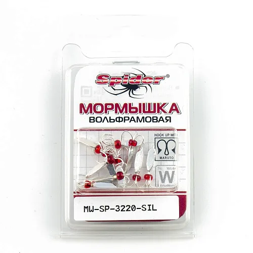 Мормышка вольфрамовая Spider Тройник 2,0 мм 0,43 гр. Sil