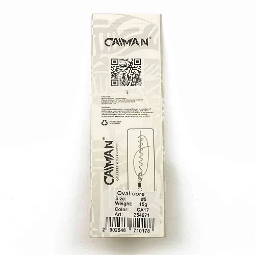 Блесна вращающаяся Caiman Oval core 15гр #5 цвет CA17 (5шт в упак.)