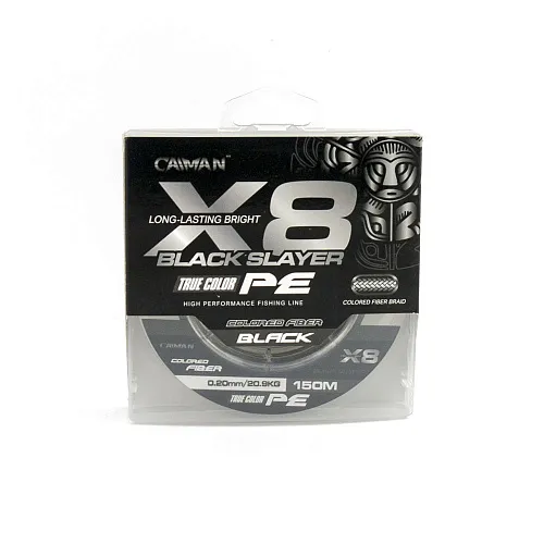 Шнур Caiman 8Х PE Black Slayer 150m 0,20мм