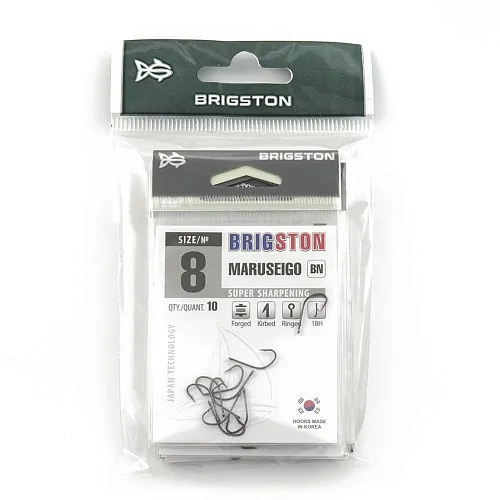 Крючок Brigston Maruseigo - 1 BH BN № 8 ( уп. 10 шт.)
