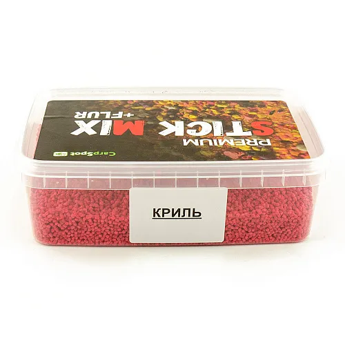 Пеллетс CarpSpot Premium Stick Mix 2 мм 500 г (красный) Криль
