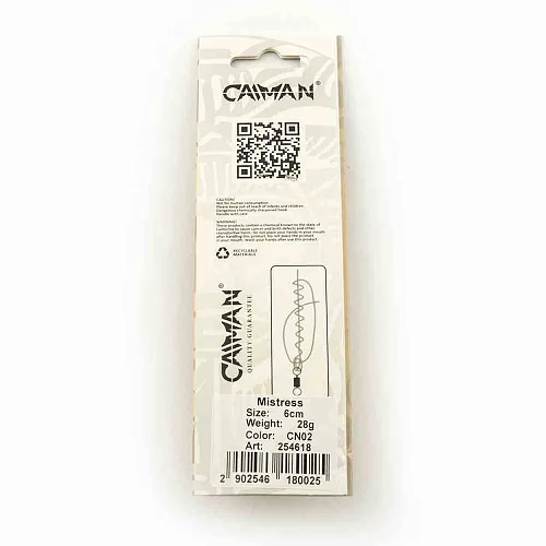 Блесна колеблющаяся Caiman Mistress 28гр 6см цвет CN02 (5шт в упак.)