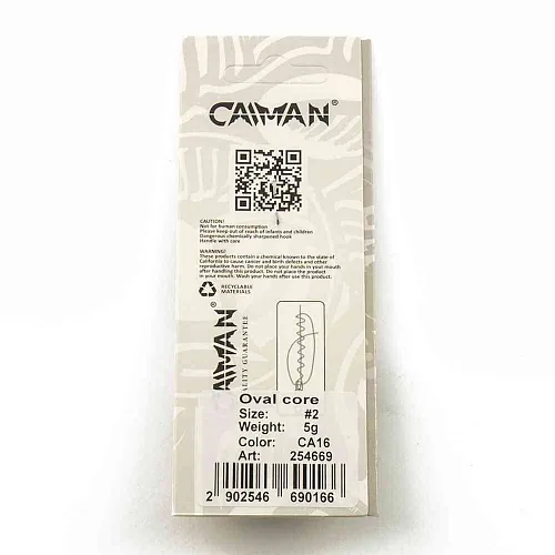Блесна вращающаяся Caiman Oval core 5гр #2 цвет CA16 (5шт в упак.)