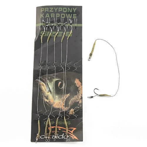 Набор карповых поводков Palomino с волосом со стопорами XYD-275 (6 шт в упак)