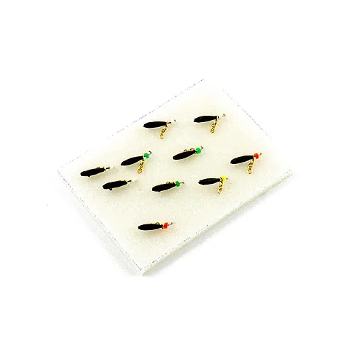 Мормышка вольфрамовая Мастив Овсинка 2 петля черный, цепочка, 0,3гр (золото)