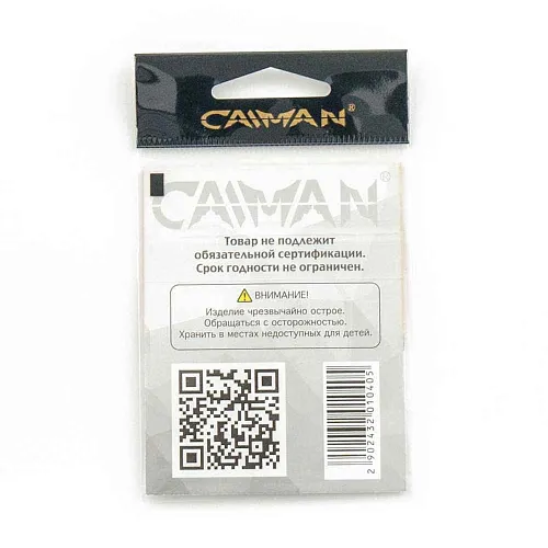 Крючки офсетные Caiman Worm Hook Teflon №4 40601