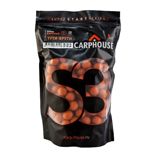 Бойлы Carp House вареные S3 Тутти-фрутти оранжевый 1кг