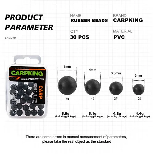 Бусина Carpking Ф3 мм 30 шт в упак. (фасовка 10уп) CK3010-02