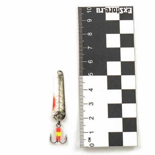 Блесна зимняя Profilux Гробик-спорт Б 3,5гр цв. 07 серебро-черноспинка чешуя