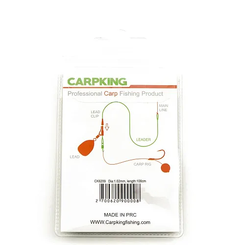 Монтаж-leader Carpking c вертлюгом через кольцо brown Ф1,02мм 100см (фасовка 5 упак.) CK6209