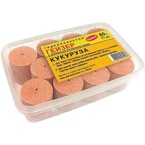Гидропланктон Гейзер 80г в контейнере, 11 табл. Кукуруза