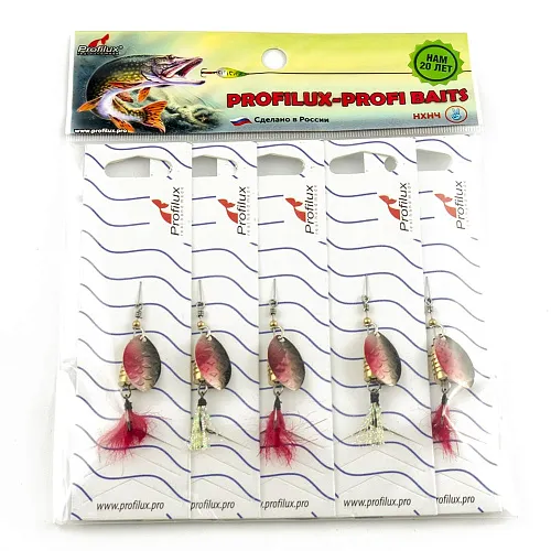 Блесна вращающаяся Profilux Олимпик 1 (4гр) цв. 07 серебро-черноспинка чешуя (5 шт в упак.)