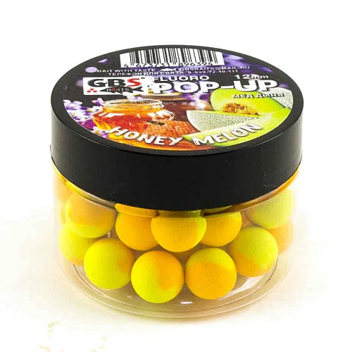 Бойлы GBS Baits Pop-up плавающие 12мм 40гр (уп. 6 шт) Медовая дыня