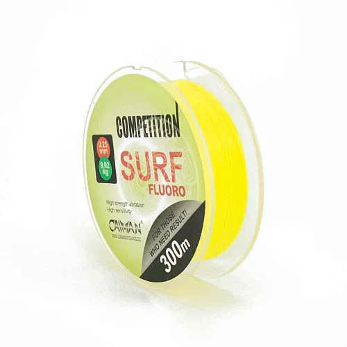 Леска Caiman Competition Surf Fluoro yellow 300 м 0,25мм
