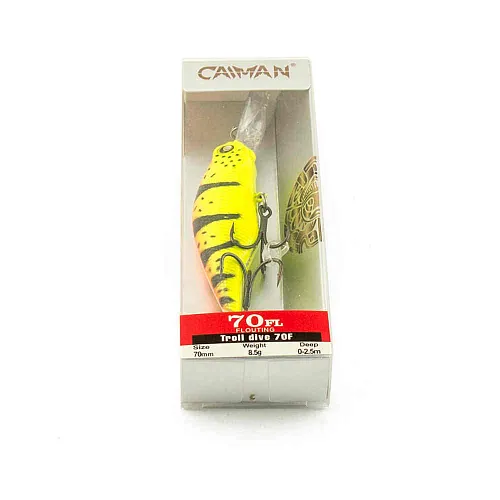 Воблер Caiman Troll dive 70F 8,5g 2,5м цвет СМ300