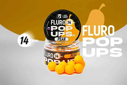 Бойлы плавающие UltraBaits "Fluro Pop-up" Груша дюшес 14 мм 30гр