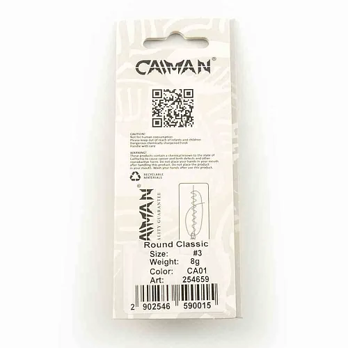 Блесна вращающаяся Caiman Round Classic 8гр #3 цвет CA01 (5шт в упак.)