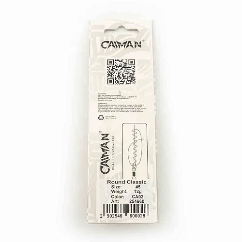 Блесна вращающаяся Caiman Round Classic 12гр #5 цвет CA02 (5шт в упак.)