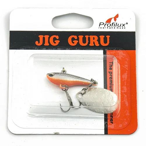 Джиг-блесна Profilux Тэйл-Спиннер 7,5гр цв. 302 (Серебро черноспинка)