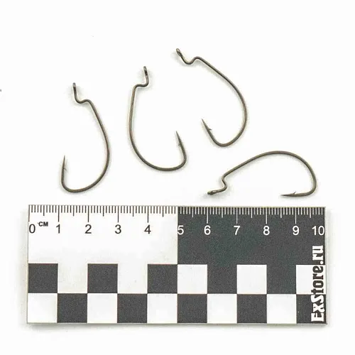Крючки офсетные Caiman Worm Hook Teflon №1/0 40601