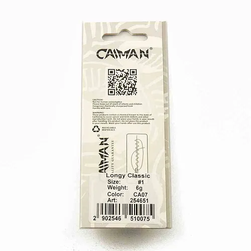 Блесна вращающаяся Caiman Longy classic 6гр #1 цвет CA07 (5шт в упак.)