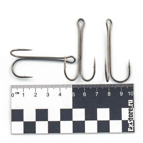 Крючки двойники Caiman Salmon Double up eye hook №3/0 (50 шт в упак) 14301