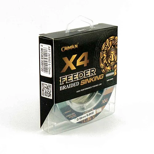 Шнур Caiman Feeder Braid 150м 0,12мм зеленый