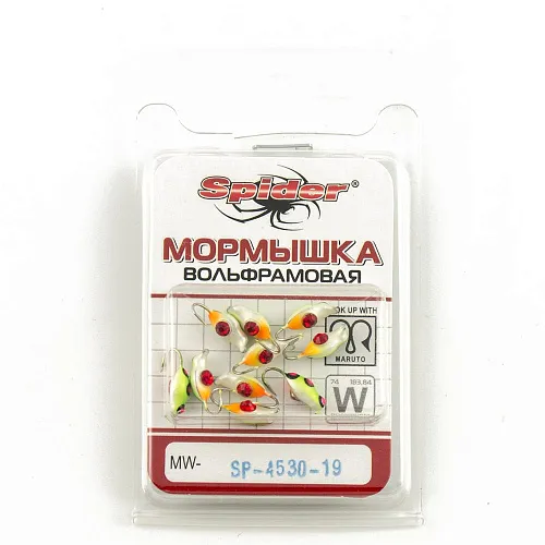 Мормышка вольфрамовая Spider Нимфа с ушком краш 3 мм 0,47 гр 19 с камнем