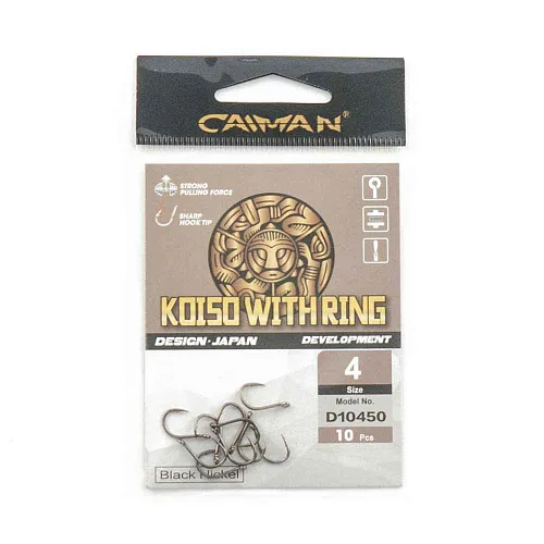 Крючки Caiman Koiso with ring №4 10450