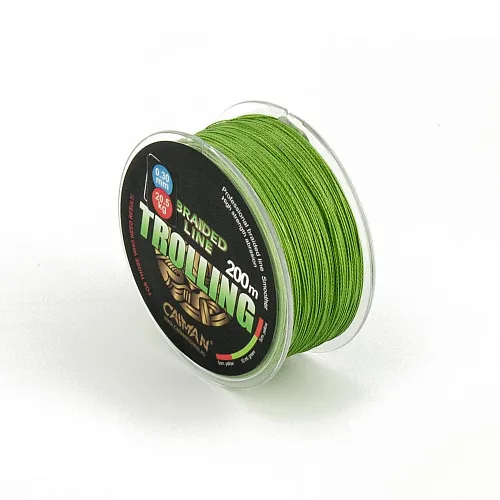 Шнур Caiman Trolling 200м 0,30мм #3.5 зеленый