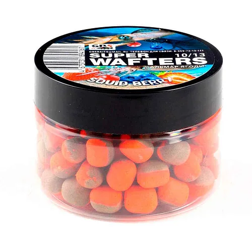 Бойлы нейтральной плавучести (Wafters) GBS Кальмар-Ягоды 10х13мм