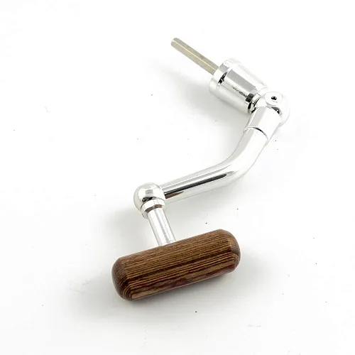 Ручка для катушки Palomino метал. вкручивающаяся хром (деревянный кноп)