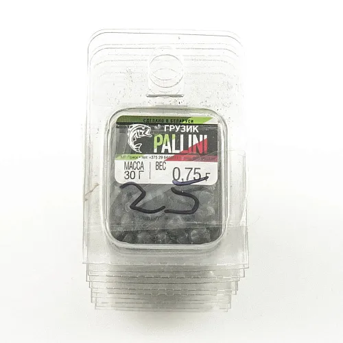 Грузики рыболовные Pallini 0,75гр (упак 30гр) (10шт в упак) РБ 