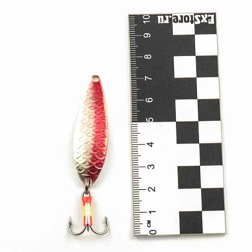 Блесна зимняя Profilux Малек Б 8гр цв. 09 серебро-вишня чешуя