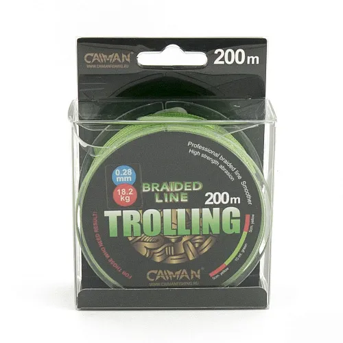 Шнур Caiman Trolling 200м 0,28мм #3.0 зеленый